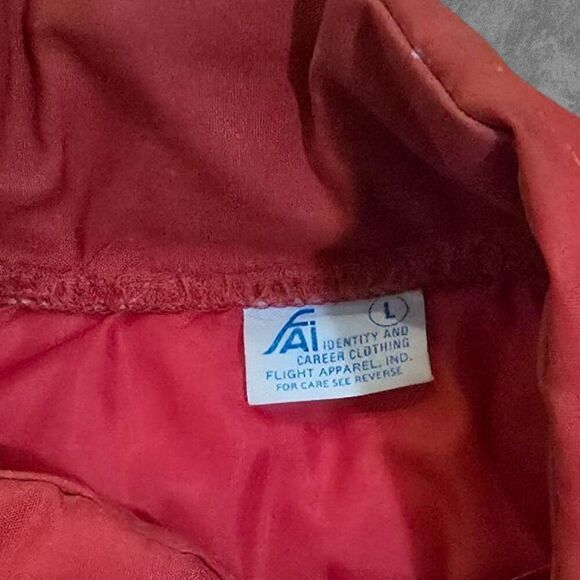 Vintage CRC Racing Puffer Red Quilted Mens Large Zip Up Jacket - Picture 3 of 6